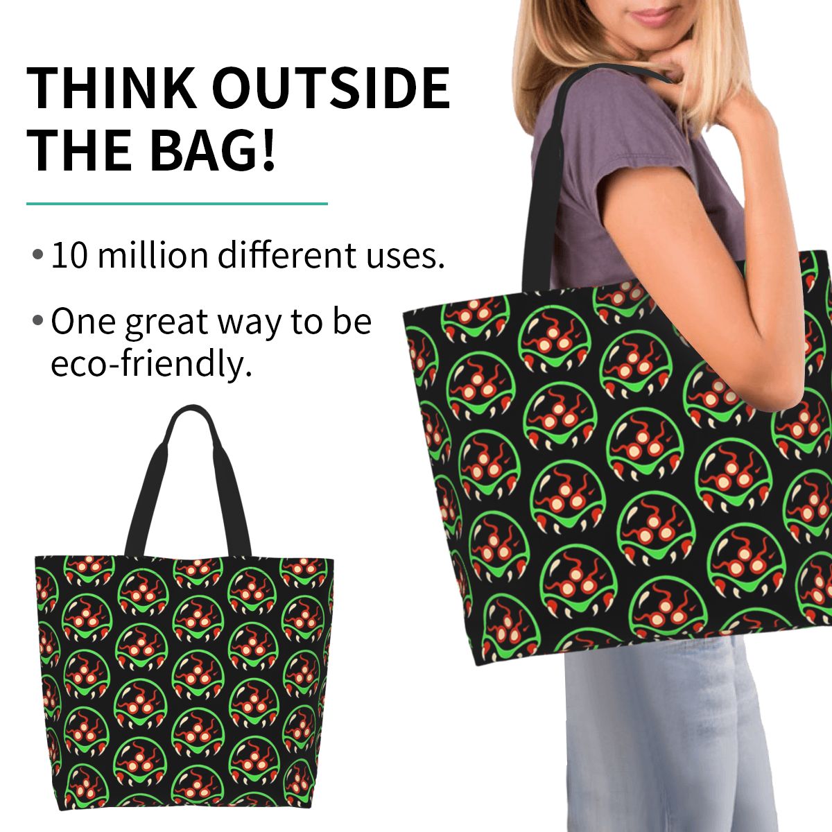 Women Bags Vector - Metroid Vector Einkaufstasche aus Segeltuch, große