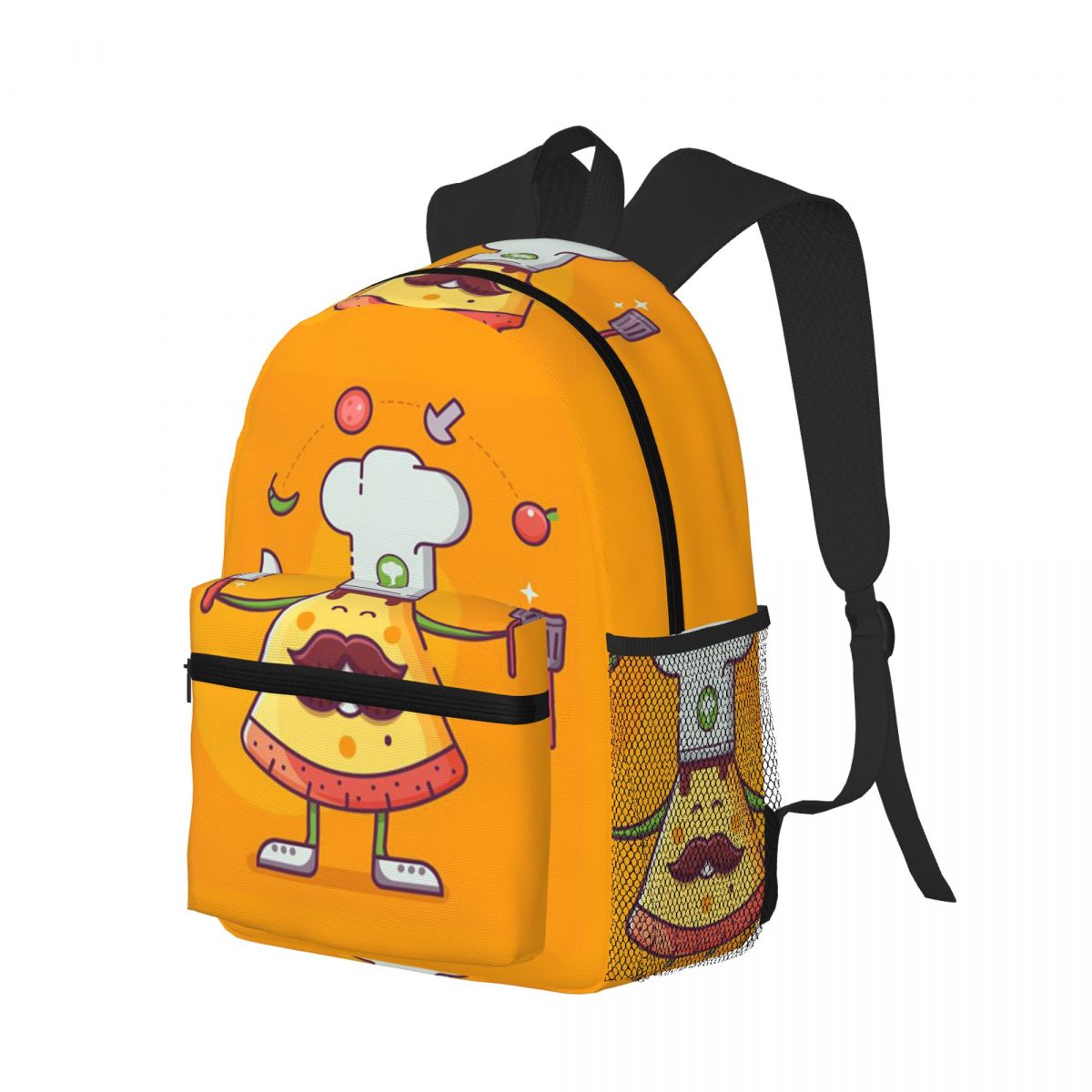 Women'S Best Bags For Travel - Lustiger Studentenrucksack mit Pizza-Cartoon-Motiv, Schultasche, Wandern,