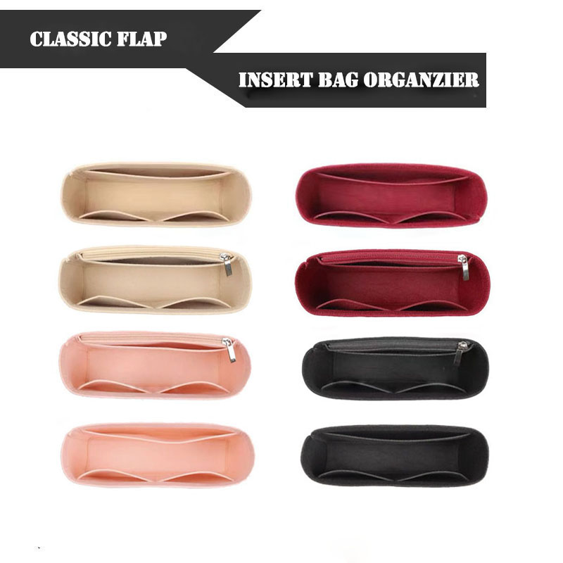 Women Bags Chanel - Klassische Klappen einsatz Organizer Filz material