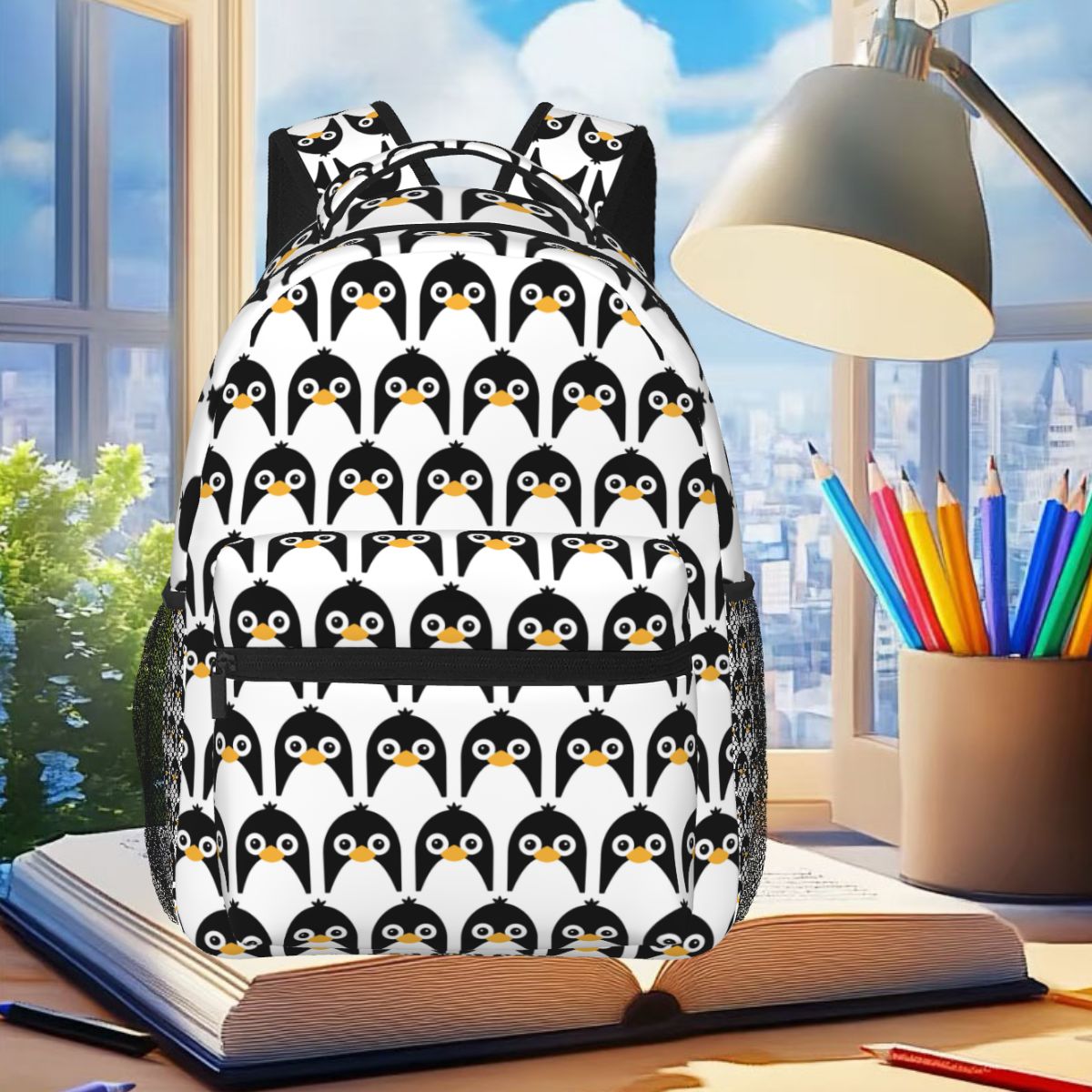 Women Bags Vector - Niedlicher Vektor-Pinguin-Rucksack für Studenten, Jungen und