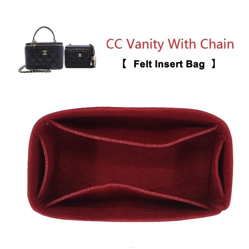 Women Vanity Bags - Filz-Einsatz-Taschen-Organizer für CC VANITY mit Kette,