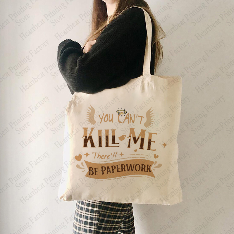 Women'S Best Bags For Travel - Aziraphale gute Omen Muster Einkaufstasche Leinwand