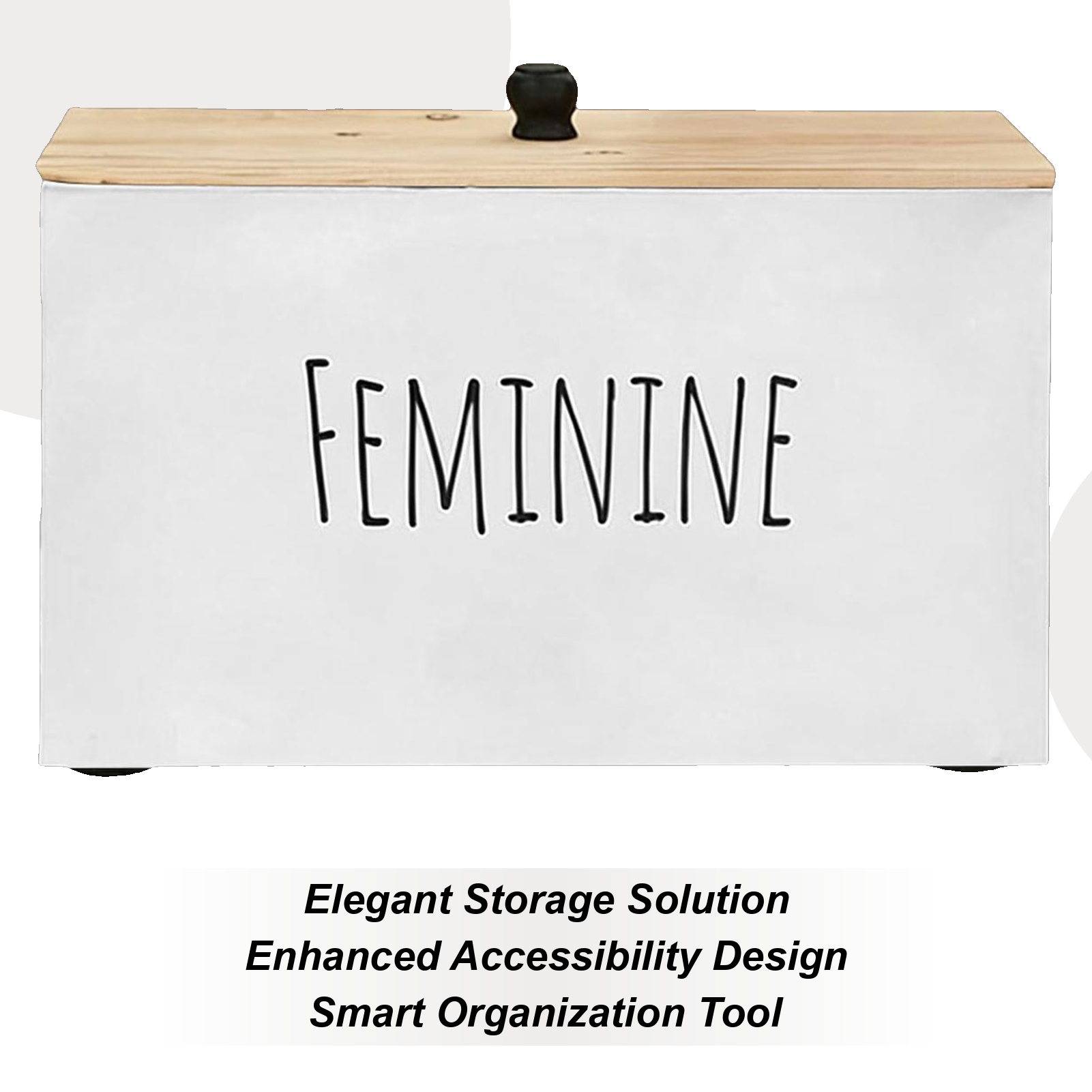Women Vanity Bags - Tamponhalter für Badezimmer, Holz, Toilette, feminines