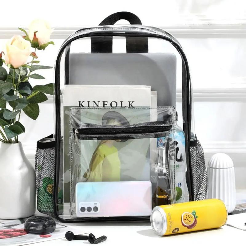 Women Bags Waterproof - /Vly/PVC Outdoor-Sport-Fitness-Rucksack, lässiger Reiserucksack, sichtbarer Rucksack,