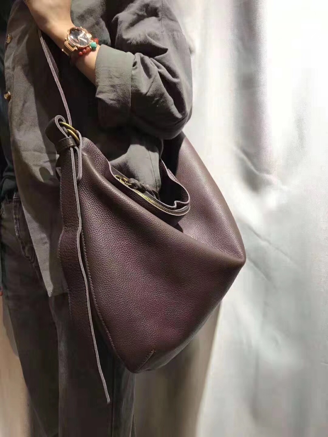 Doctor Bag Leather - Damen Echtleder Erste Schicht Rindsleder Tasche