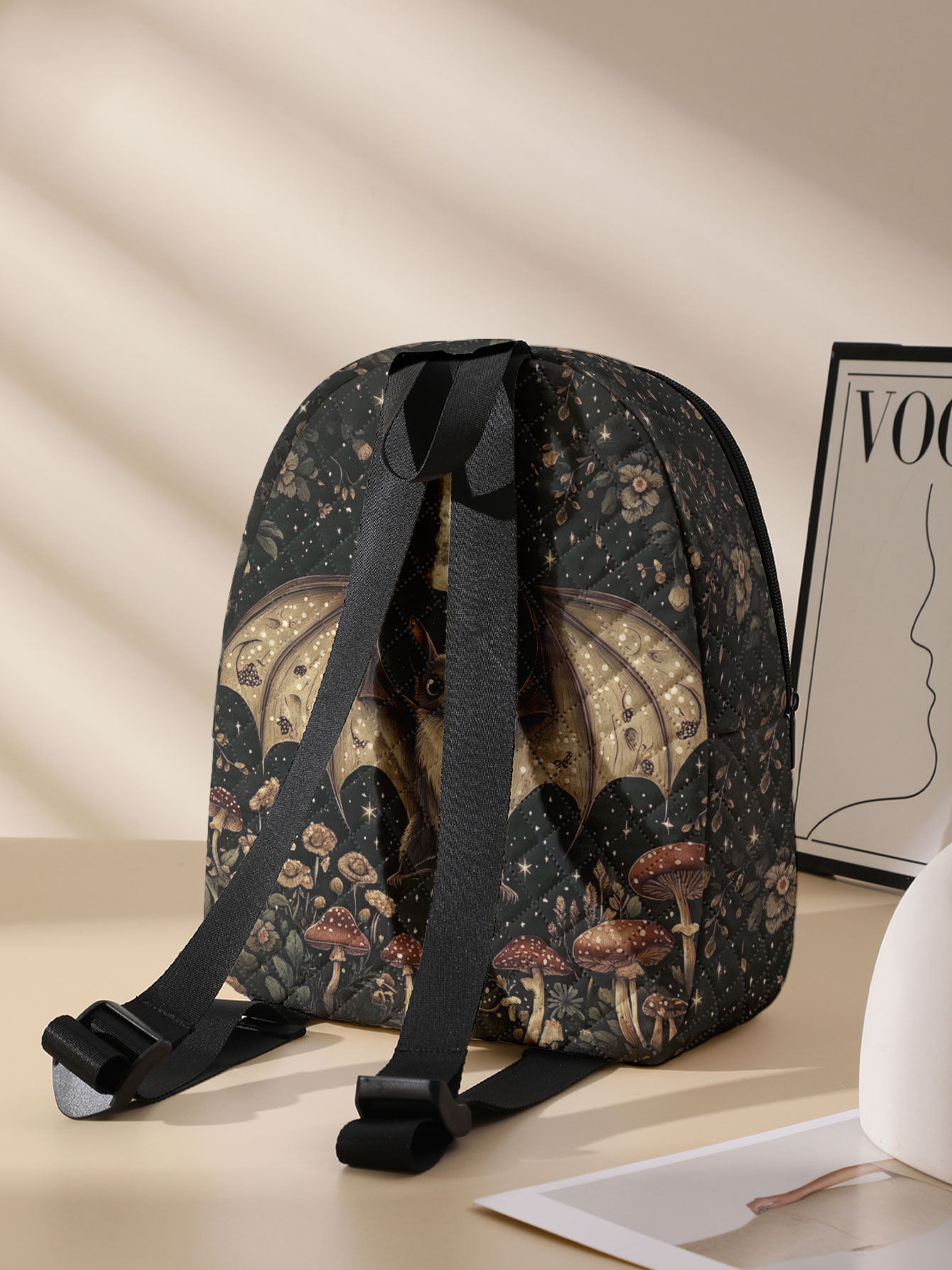 Bat Moon Mushroom Floral Print – Women'S Bags Going Out Bewertung und Preis