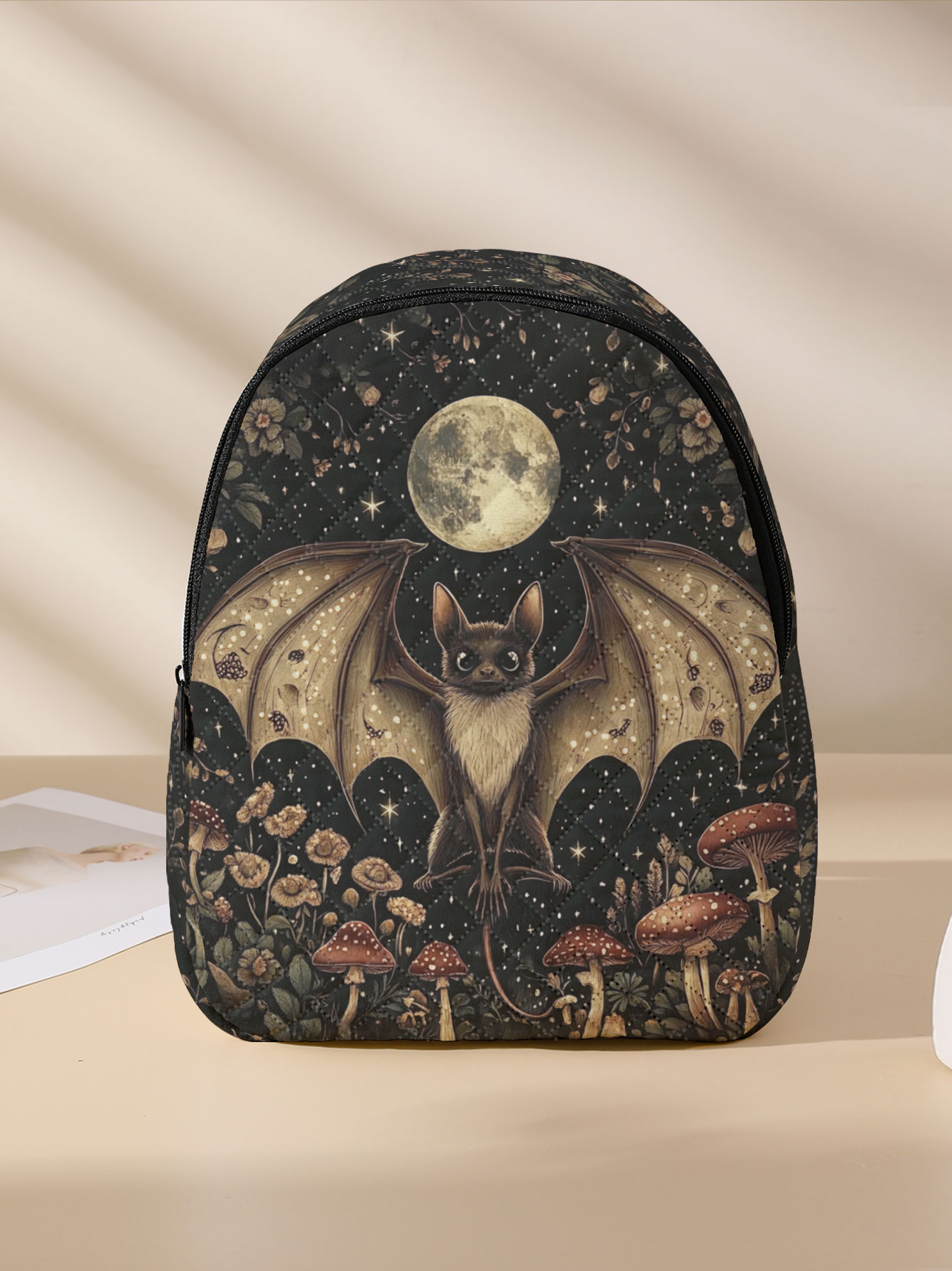Bat Moon Mushroom Floral Print – Women'S Bags Going Out Bewertung und Preis