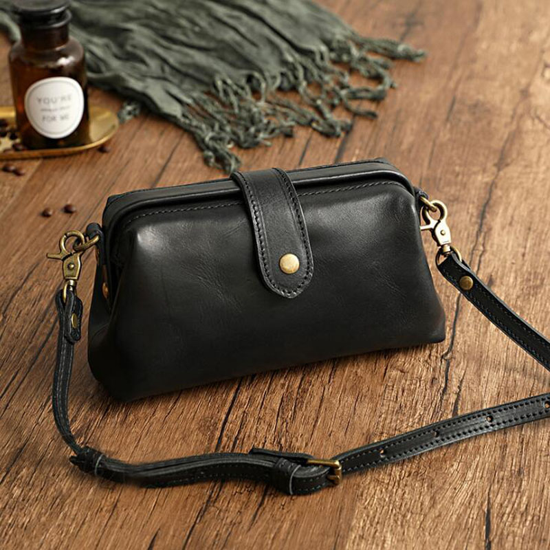 Damen-Umhängetasche aus echtem – Doctor Bag Leather Bewertung und Preis